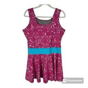 EleVen by Venus Williams, Dahlia Frontrunner Minidress Pink Sz XL